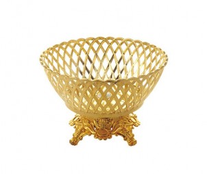 Hollow Electroplated Gold Tray+Base