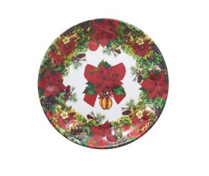 Round Christmas Tray