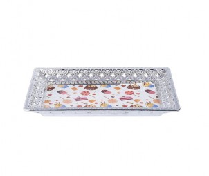 Rectangle Electroplated Silver Tray