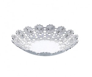 Hollow Electroplated Silver Tray