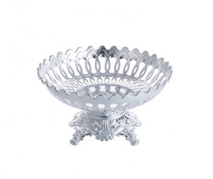 Hollow Electroplated Silver Tray+ Base