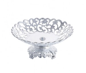 Hollow Electroplated Silver Tray+ Base