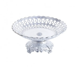 Hollow Electroplated Silver Tray+ Base