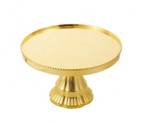 Electroplated Gold Hollow Tray+18cm Stand