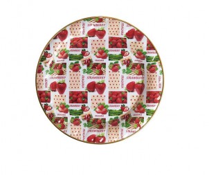 Round IML Tray+Gold Border