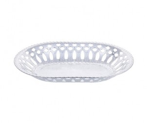Oval Electroplated Silver Tray