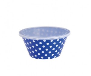 Dot-IML Round Bowl+Lid