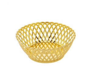 Round Electroplated Gold Tray