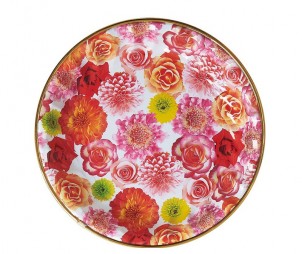 Round IML Tray+Gold Border